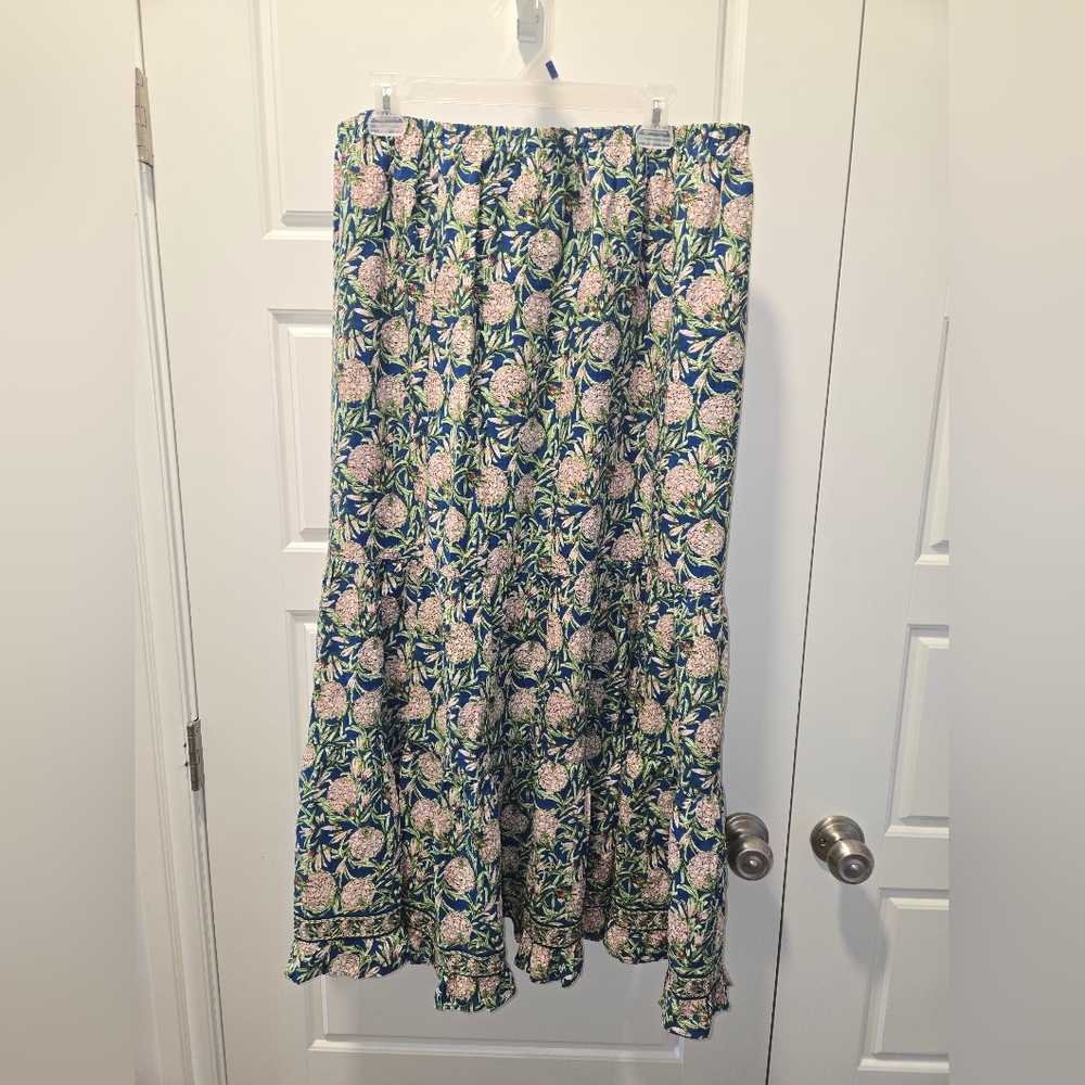 Max Studuo Floral Green and Pink Women's Skirt